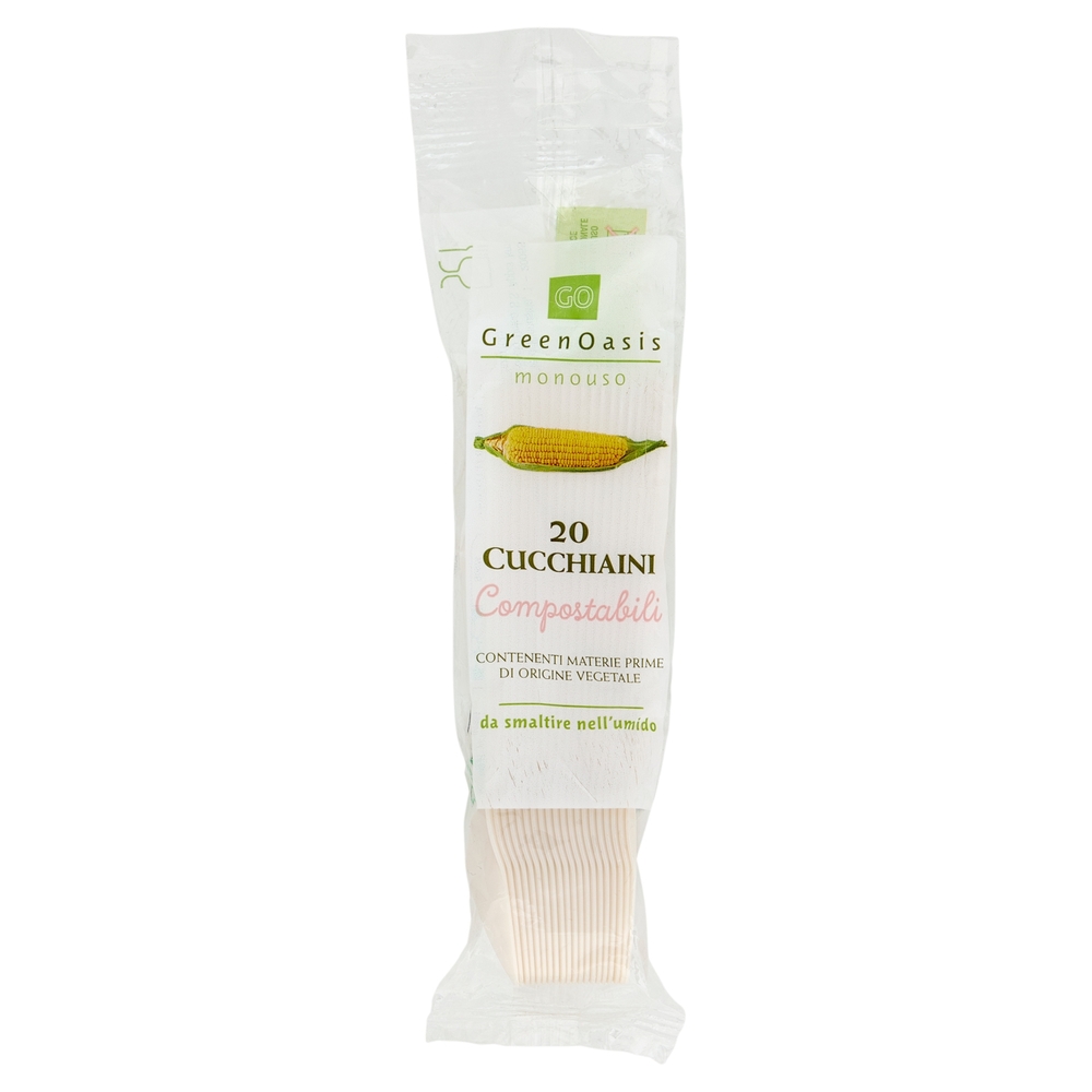 20 Cucchiaini Compostabili Green Oasis